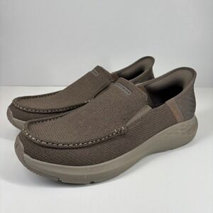 Skechers Parson Ralven Men's US 11.5 Taupe Moc Toe Slip-On Casual Comfort Shoes